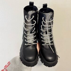 Stylish Black and Silver Women's Boots